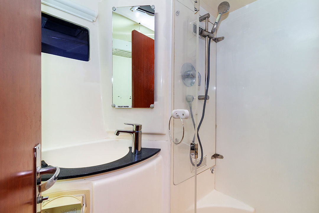 Sunset cruise with Hope anchored off the Rosario Islands