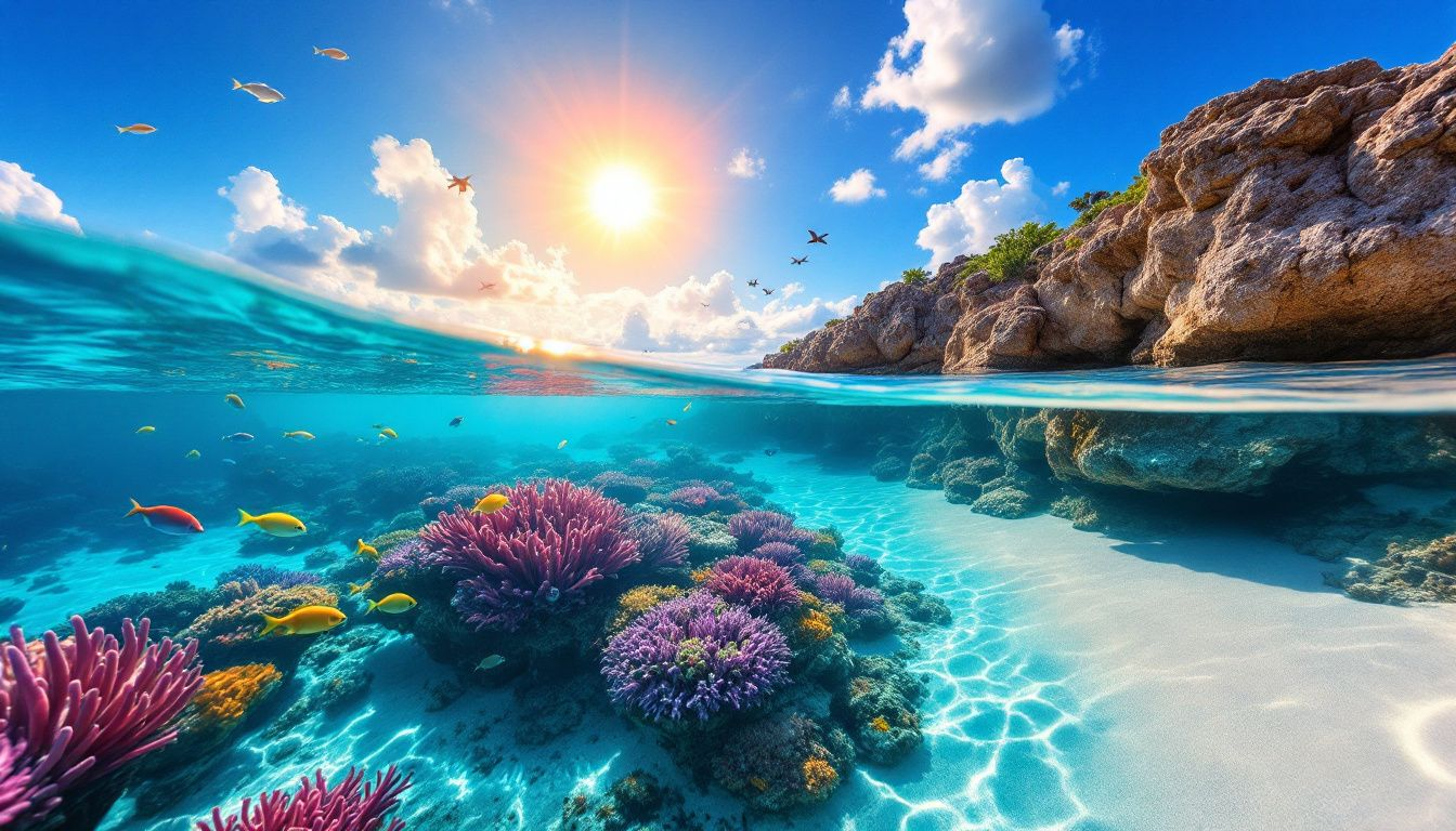 Arrecifes de coral en las Islas del Rosario, un paraíso para los amantes del buceo.