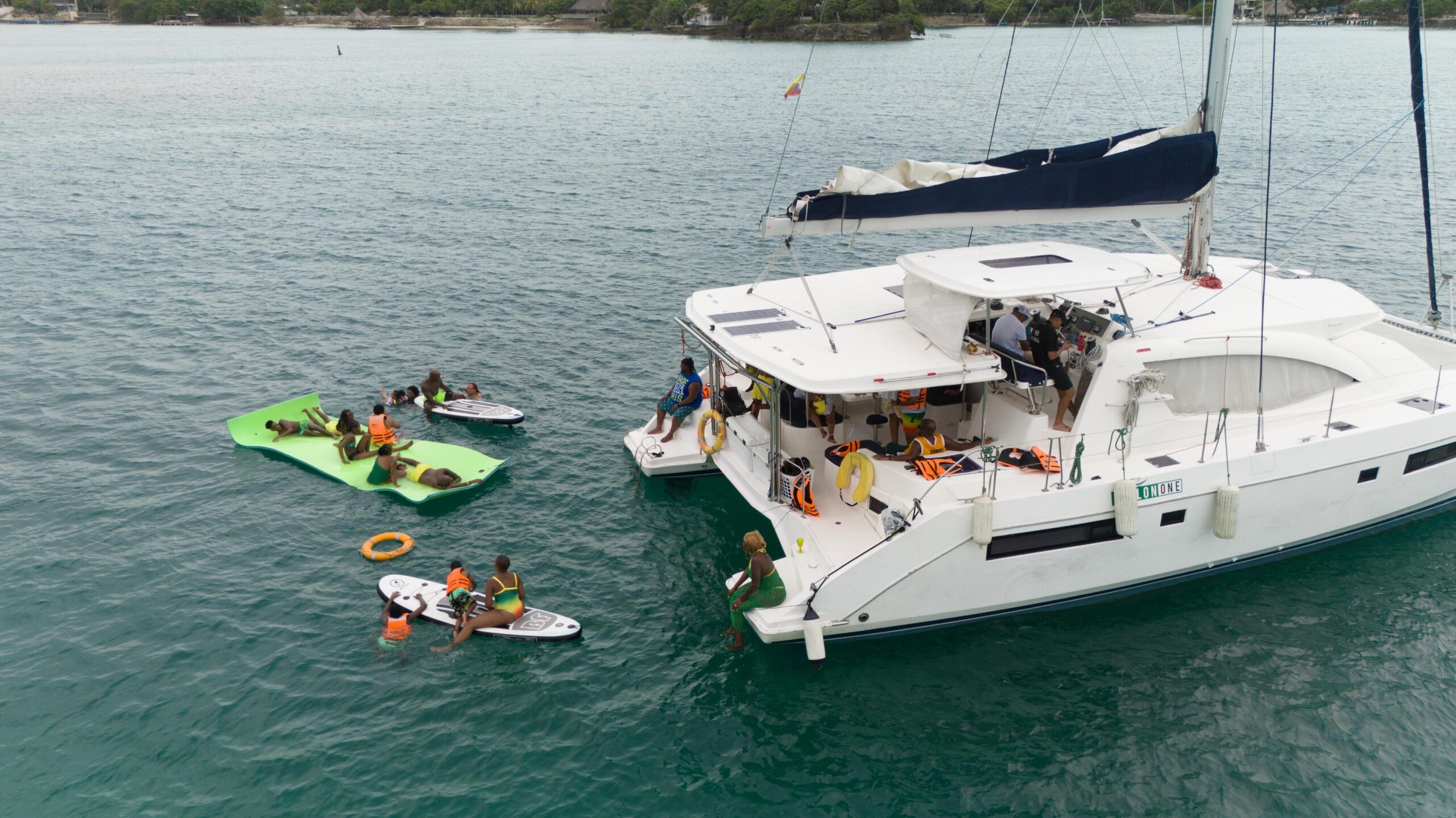 Shaded outdoor lounge area on Avalon’s rear deck