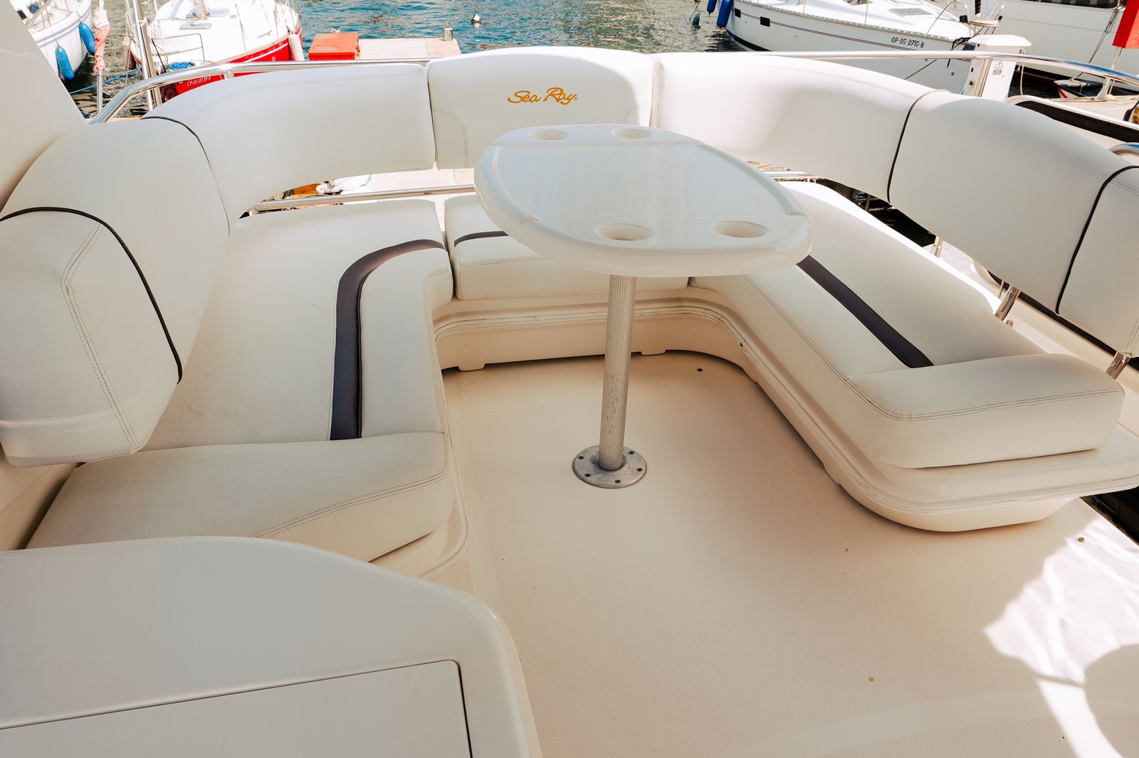 Luxury details and finishing touches inside the Chanul’s main cabin