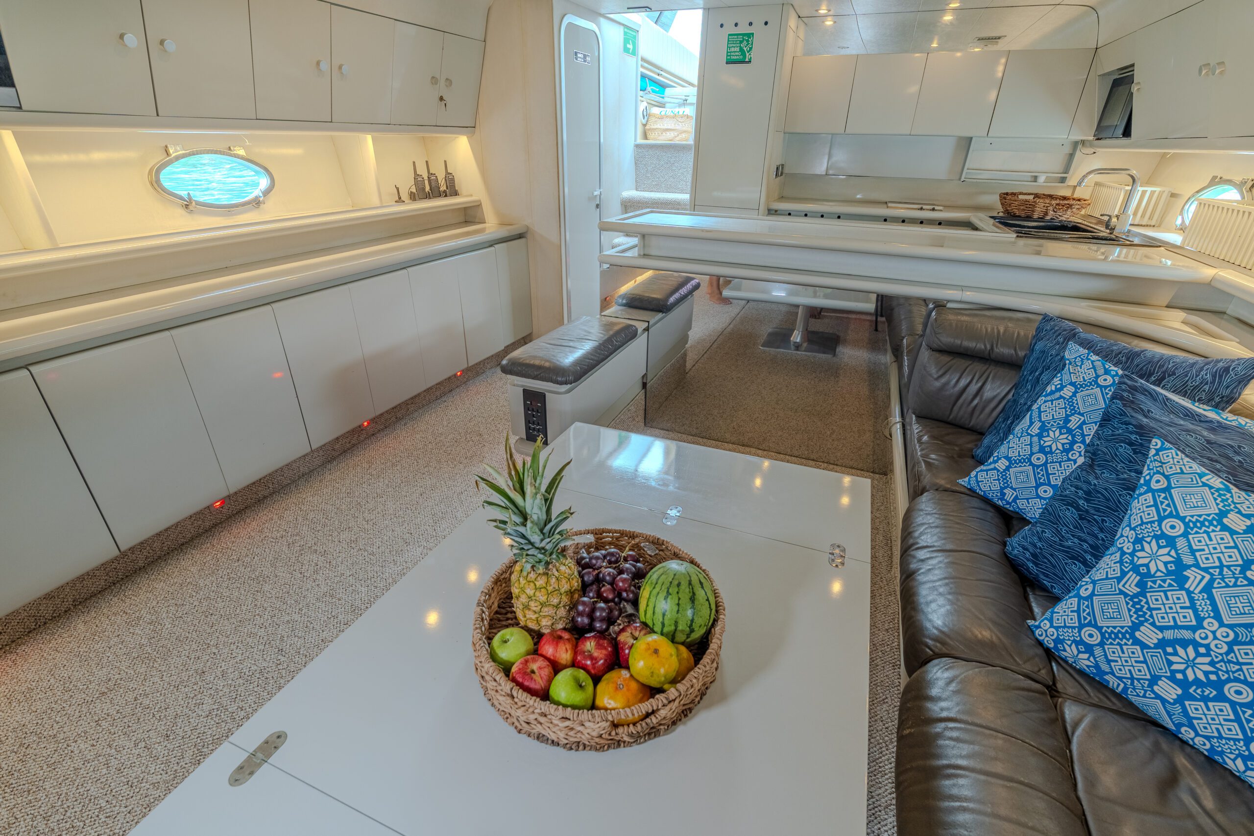 Yacht Cuña docked at the marina in Cartagena