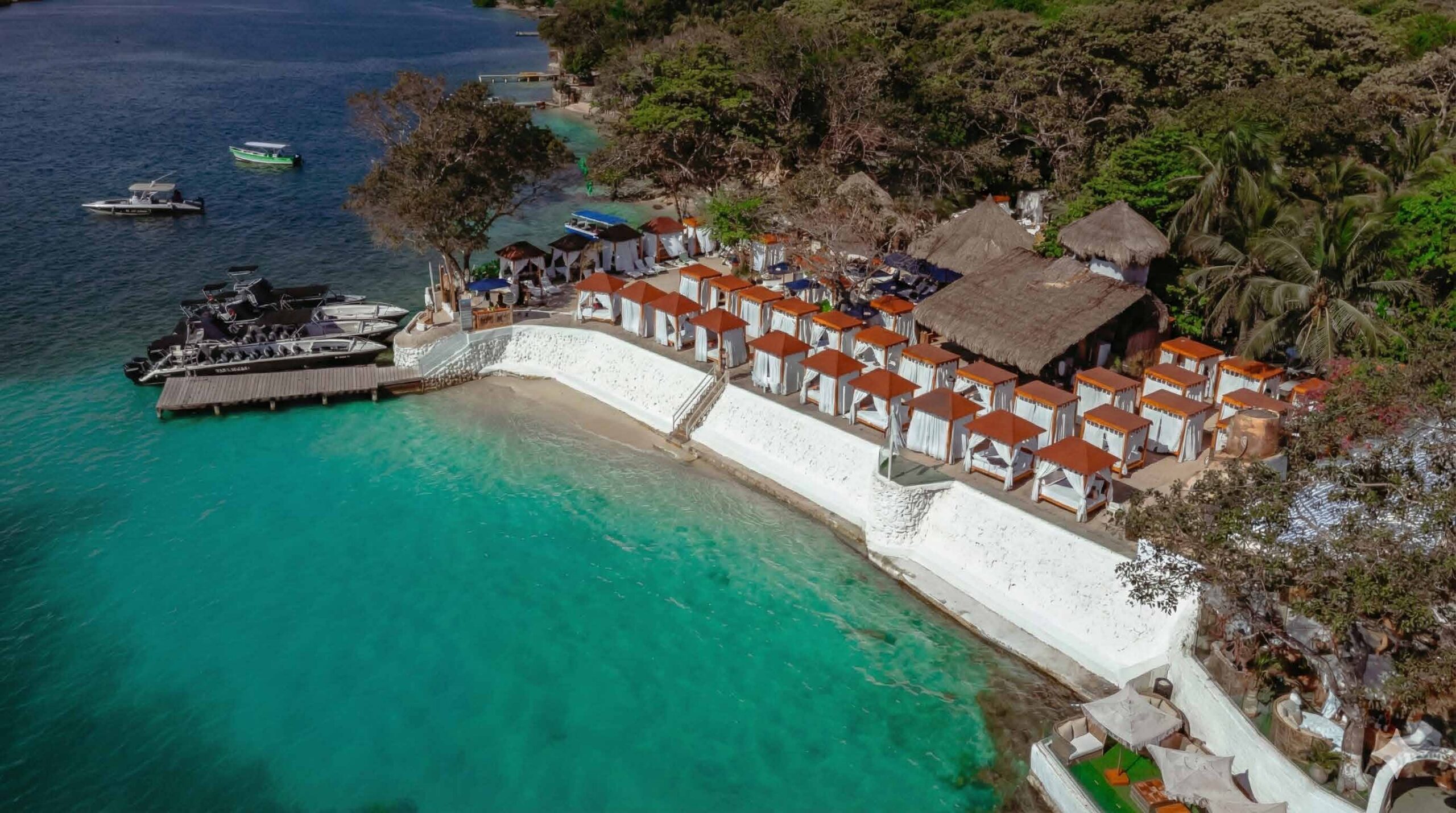 An image of Bora Bora Beach Club, one of the available destinations for Cartagena Party Boats' prive or shared parties