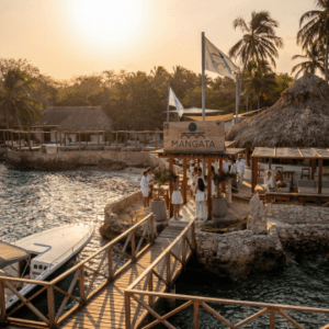 An image of Mangata, one of the available destinations for Cartagena Party Boats' private or shared parties